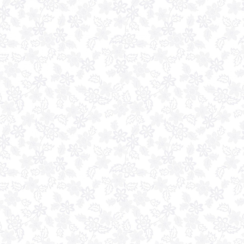 Rhapsody in White 14255-09 Dotted Blossoms White