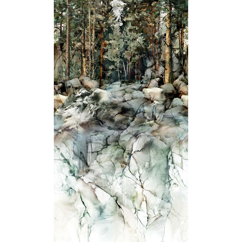 Lone Wolf 108" B27182-66 Teal Multi Scenic Border
