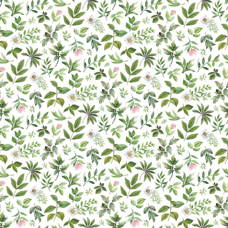Blush SP25621-10 Leaf Toss White Green