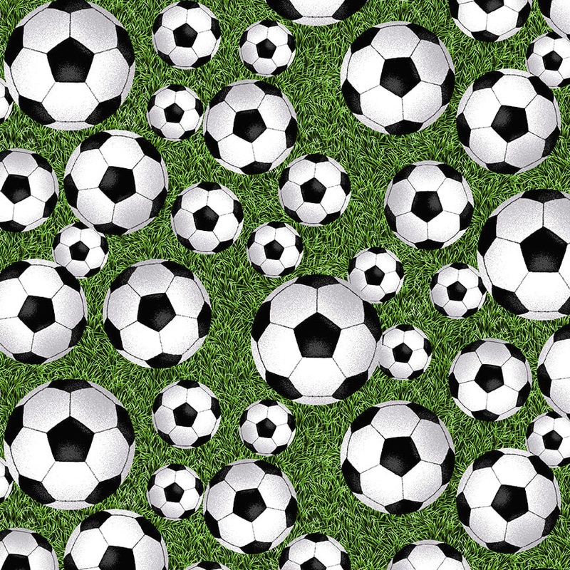 Born to Score 5285-66 Green Tossed Soccer Balls