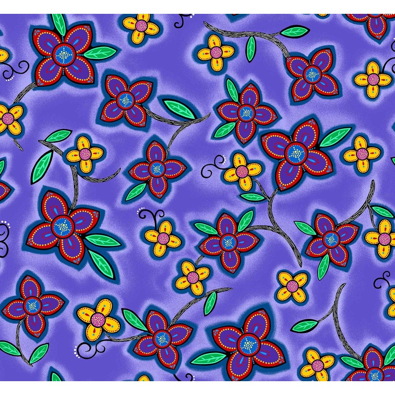 Keep Us Together LG-0006M Purple Flowers Metallic