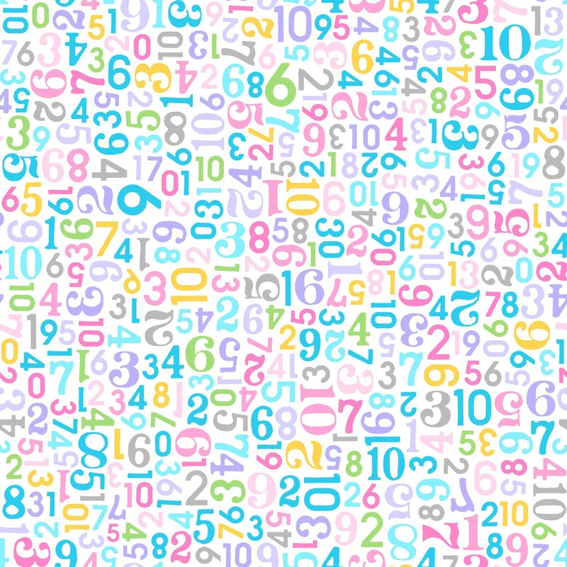 Playtime Flannel MASF10454-PZ Pink/Multi Numbers