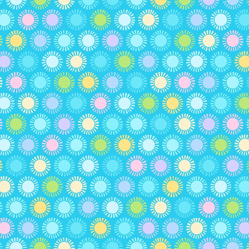 Playtime Flannel MASF10455-Q Aqua Sun