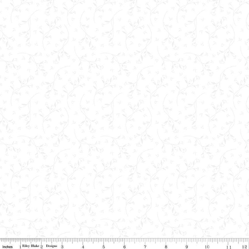 Melody C15144-WHITE White on White Vines