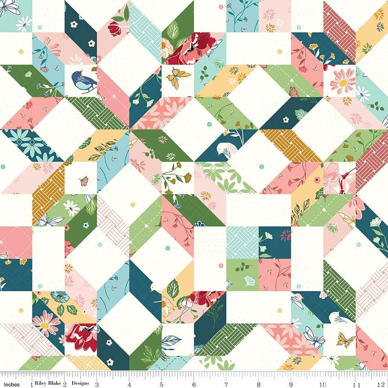 Melody C15148-MULTI Carpenter Star Cheater Print