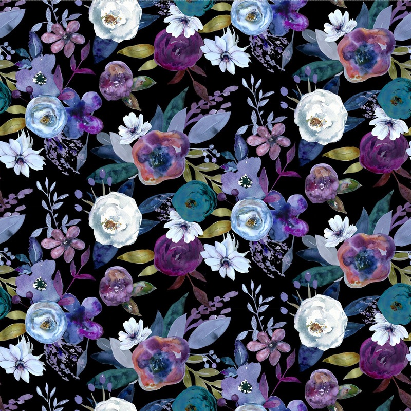 Midnight Dreams Y4232-3 Black Digital Garden