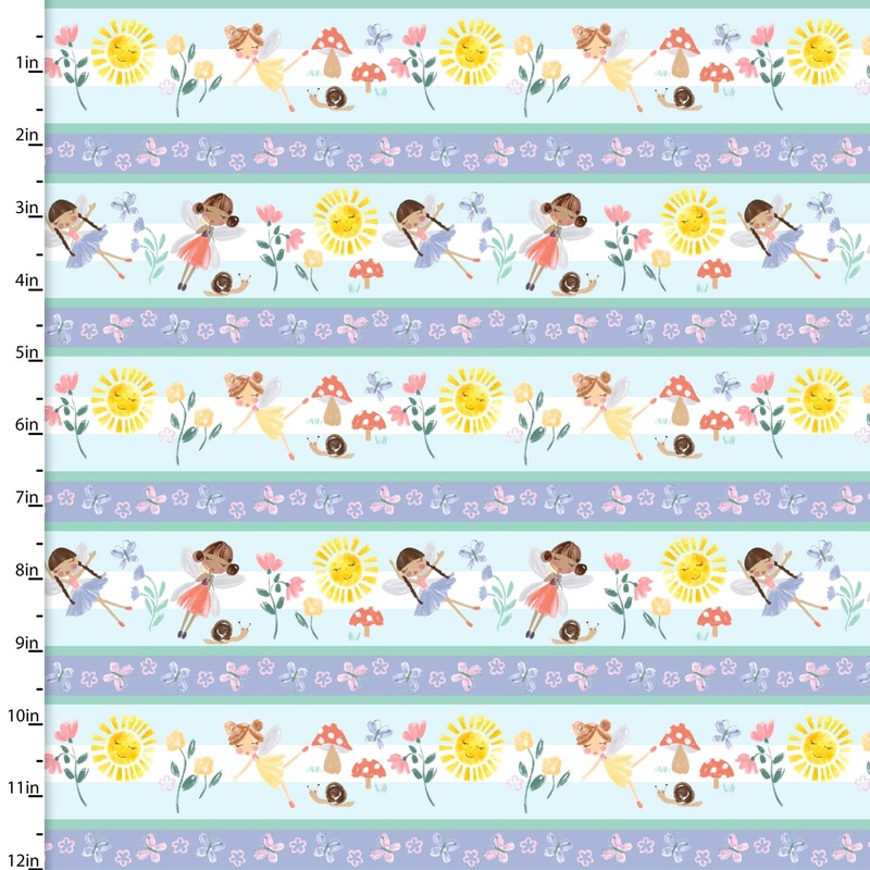 Pixie Dust Flannel 22186-BLU-FLN-D Playful Stripe