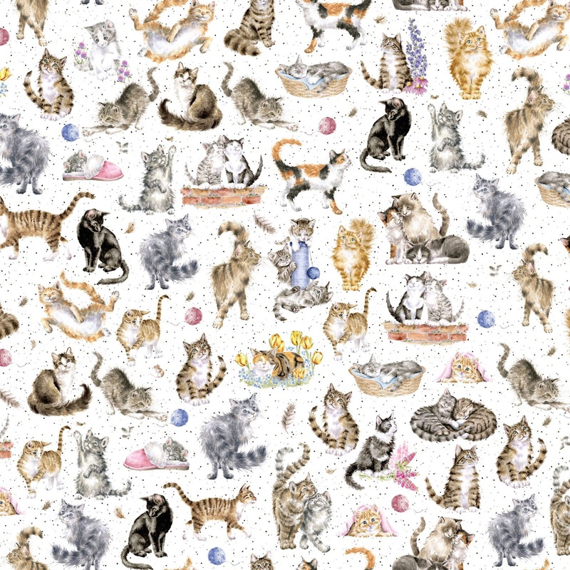 Whiskers & Paws MAS10414-W Directional Cats White
