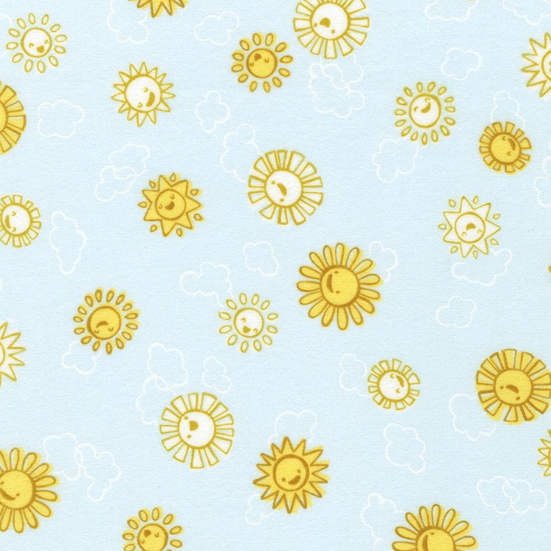Cozy Cotton Flannel - Over the Moon SRKF-21893-217 Glacier