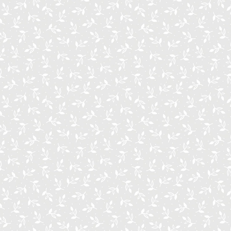 Happy Heart 16163-08 Sprigs Light Grey