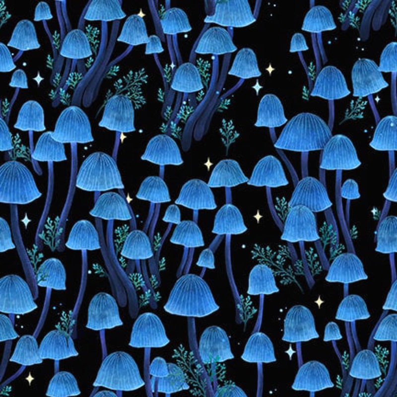 Jardin de Lune Glow 3833G-99 Black Mushrooms