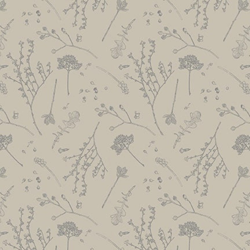 Nature's Whisper 3531-90 Gray Tossed Stemmed Flowers